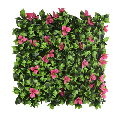 Mor Çiçekli Bougainvillea Çim Duvar 50×50 Panel